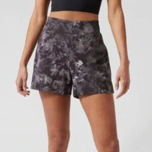 NWOT Athleta Shorts - Black Floral Brooklyn Printed